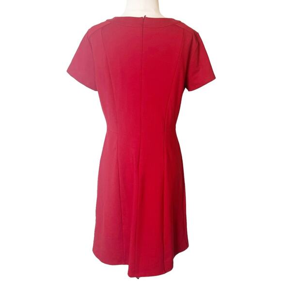 Jude Connally red Shirt sleeve sheath dress sz S - Picture 2 of 6